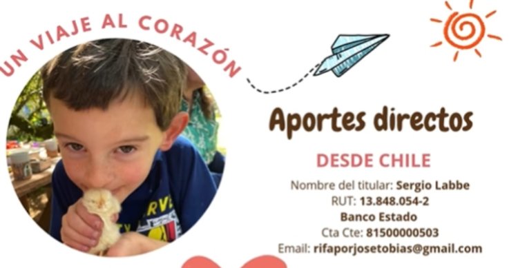 ¡A colaborar! Familia de José Tobías Labbé alista atractiva rifa a beneficio