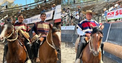 Josefina Meza, Benjamín Villalobos y Luis Eduardo Cortés triunfaron en la Rienda de Melipilla