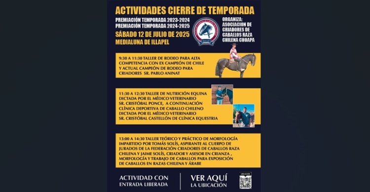 Criadores de Choapa tendrán atractivos talleres y premiación este sábado en Illapel