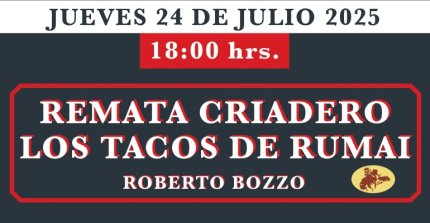 Criadero Los Tacos de Rumai sale a remate con destacados ejemplares
