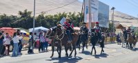 El huaso y el caballo chileno fueron parte del desfile de Fiestas Patrias en San Miguel de Azapa