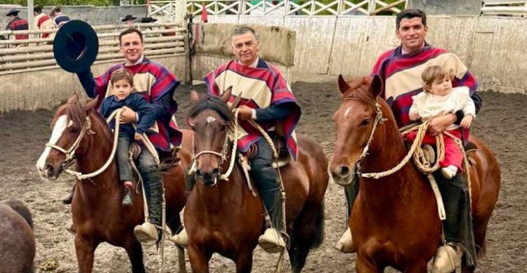 Sebastián Ibáñez vivió un domingo de ensueño y bailó tres cuecas con el Criadero Puyehue